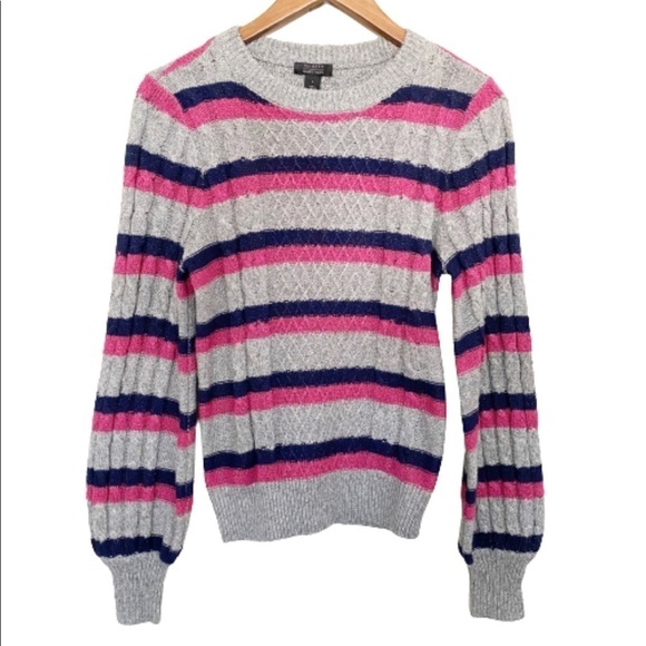 Halogen Atlantic Pacific NWOT Cable Stripe Sweater - Picture 3 of 8